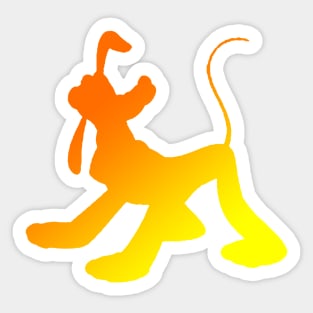 Pluto Ombre Silhouette Sticker